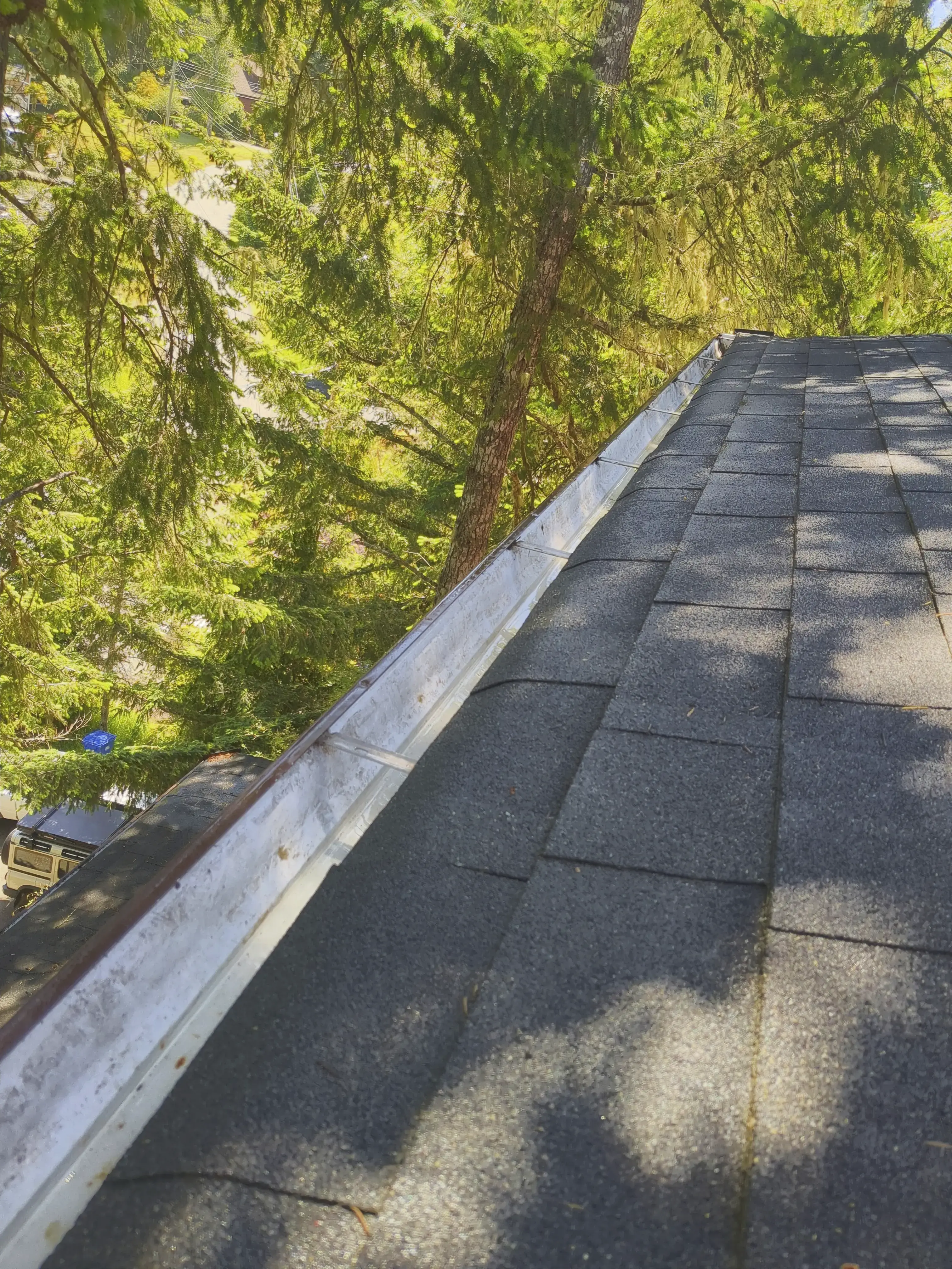 Gutter after cleaning
